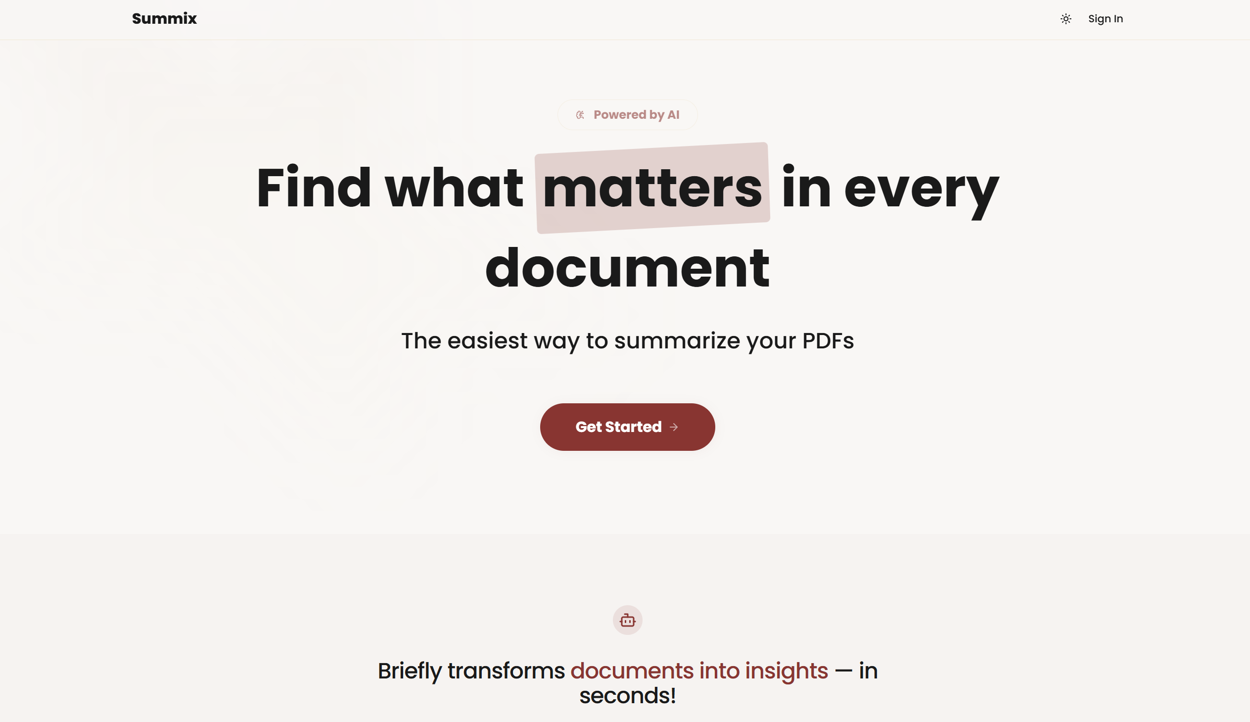 Summix - AI Powered PDF Summarizer